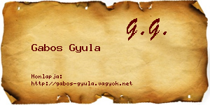 Gabos Gyula névjegykártya