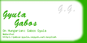 gyula gabos business card